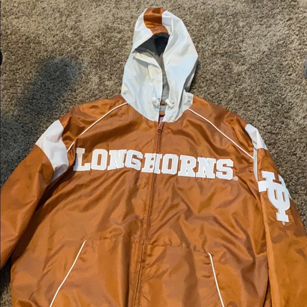 Large Texas longhorn Windbreaker jacket.